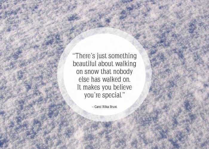 There’s just something beautiful about walking on snow