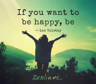 If you want to be happy, be