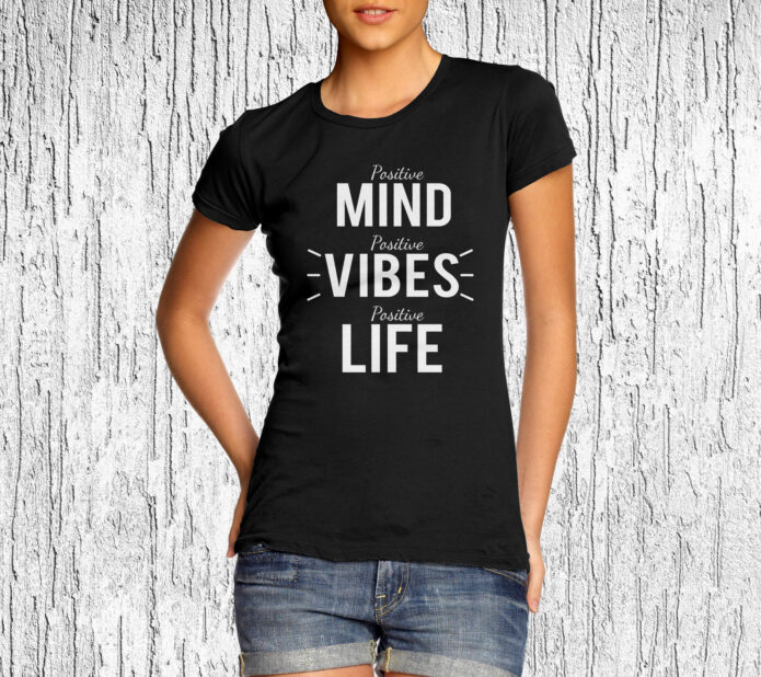 Positive Mind Vibes Life Uplifting Happy Wisdom Gift T-Shirt